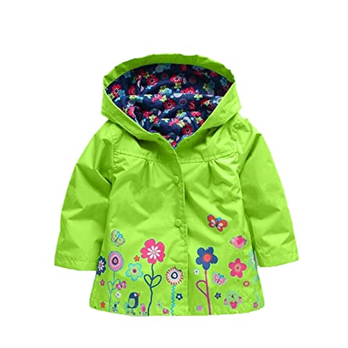 Toddler Girls Jacket Waterproof Rain Fall Winter Fleece-Lined Hooded Lightweight Zip Outdoor Packable Windproof Clothes4