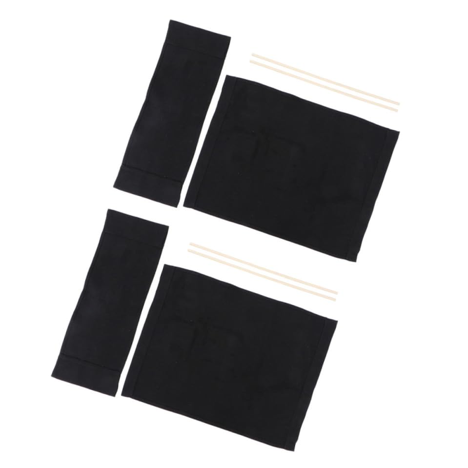 Lona para asiento de silla plegable fundas de tela negra repuesto de director para camping
