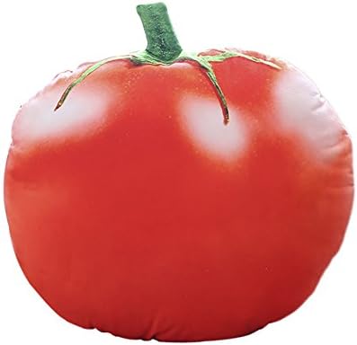 Funif Cute 3D Fruit Shape Throw Pillow Stuffed Plush Toys for Kids Doll Gift Back Cushion for Home Decoration Red Tomato 17.7" X 13.8"