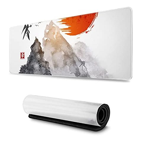 Echoserein Japanese Painting Gaming Mouse Pad Large XL Long Extended Pads Big Mousepad Keyboard Mouse Mat Desk Pad Home Office Decor Accessories for Computer Pc Laptop Cover