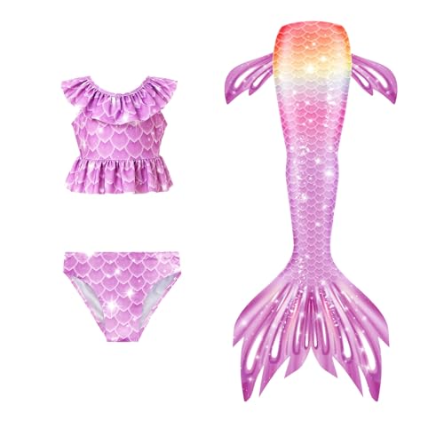 Conjunto de Baño Temático 𝑺𝒊𝒓𝒆𝒏𝒂 para Niños Top, Braguita y 𝑪𝒐𝒍𝒂 Decorativa para Cosplay, Ideal para Uso en Playa, Piscina y Actividades de Verano