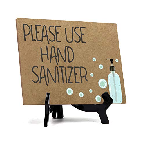 Signs ByLITA Please Use Hand Sanitizer Before Entering Tan Sign