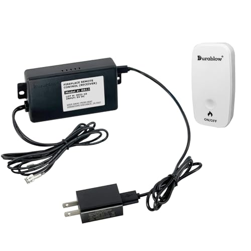 Durablow gas fireplace remote with battery-free switch