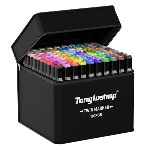 Tongfushop Marcatore 100 Colori, Pennarelli Doppia Punta