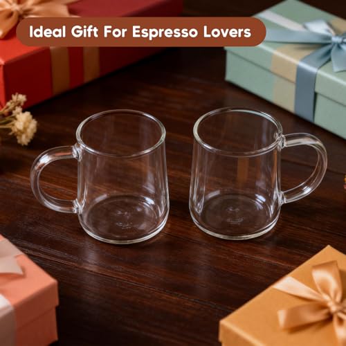 40% Off Glass Espresso Cups Set of 2 - Microwave & Dishwasher Safe