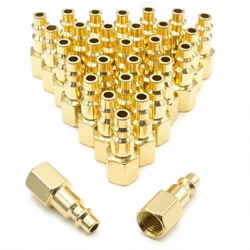 30PCS 1/4" Industrial Air Hose Plug, 1/4" NPT Female Quick Disconnect Coupling for Air Tools, Automotive, Woodworking & Pneumatic Systems (30PCS Female)