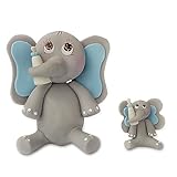 Zoeartcrafts Elephant Duo Cake Topper for Baby Showers and Birthdays - Party Cake Decor