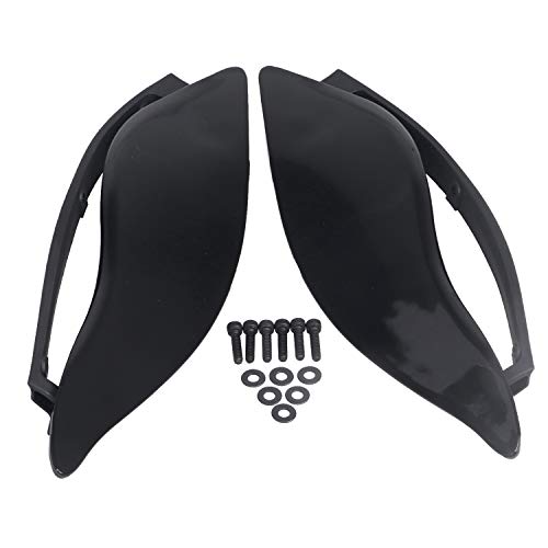 Bid4ze Deflettori d'aria regolabili ali laterali Parabrezza copertura laterale compatibile con Harley Touring Electra/Street/Tri Glide CVO Ultra Limited Dark Smoke