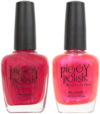 Piggy Polish Beach Break & Pink-ing of YOU, Healthy Ingredients & Cruelty Free.5 oz