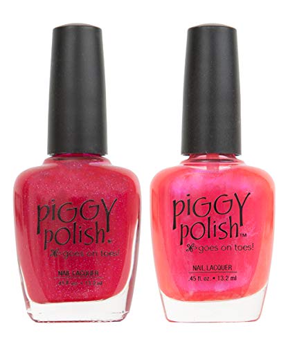 Piggy Polish Beach Break & Pink-Ing Of You, Healthy Ingredients & Cruelty Free.5 Oz #TOP3