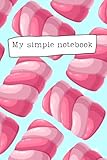 Simple Marsmallow Notebook: Cute Food Theme Logbook 6x9' 120 Lined Pages
