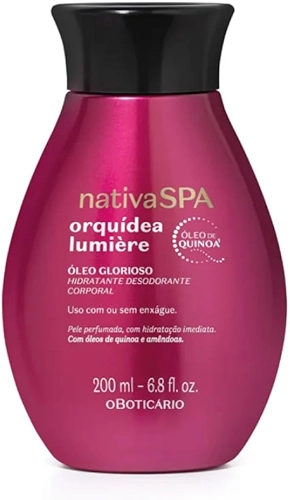 Óleo Glorioso Hidratante Desodorante Corporal Nativa SPA Orquídea Lumière 200ml