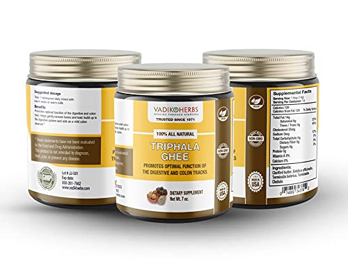 Triphala (Trifala) Ghee (Herbal Ghee) By Vadik Herbs ~ Premium Potency Herb In A Natural, Fresh Ghee Base ~ Made In The Usa Every Week | #TOP1