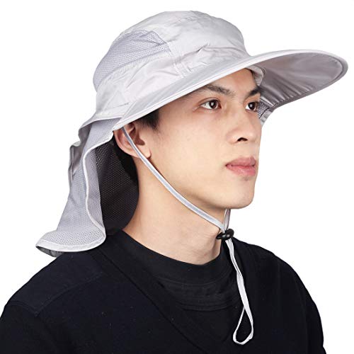 KRATARC Outdoor Sonnenhut Fischerhut Sonnenschutz Atmungsaktiv Leicht Breite Krempe Cover