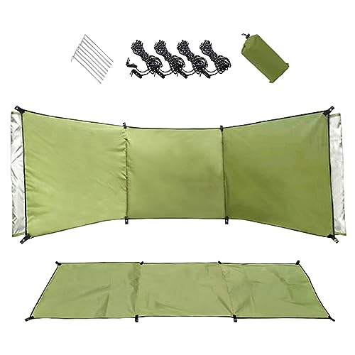 Cortavientos de 98, 43 x 27, 56 Pulgadas para Playa y jardín, Refugio Parasol para Caravana, Cortavientos Alto con estacas y Cuerda, Incluye Bolsa de Almacenamiento (sin Postes) - para a