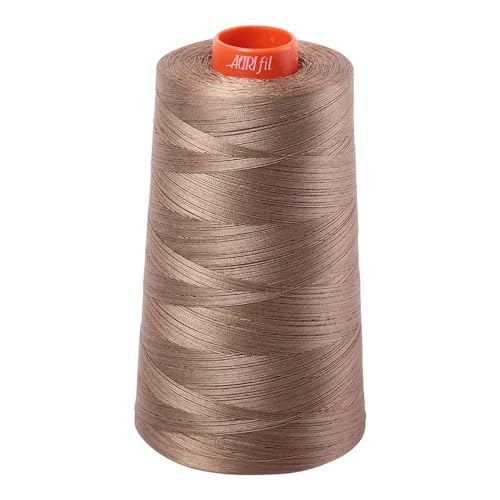 Aurifil 2370 Mako 50 Wt 100% Cotton Thread, 6,452 Yard Cone Sandstone