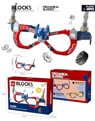 Image of Amitasha DIY Mech Robot Glass Building Block Set for Kids 6-15 Years STEM Sun Glass Assemble Construction Kit Robot Architect Model Educational Toy for Boys Girls Birthday Gift - Pack of 1