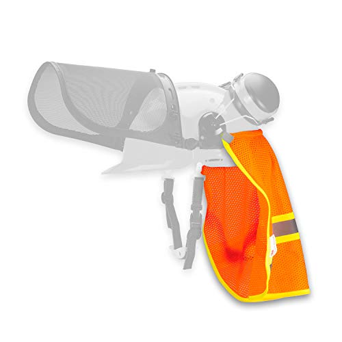 TR Industrial Neck Shade for Forestry Safety Helmet, Mesh with 3M Reflector, Breathable 100% Polyester Fabric