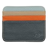 TiaoBug Card Holder for Men Women, Faux Leather Card Case Slim Minimalist Wallet Colorful One Size