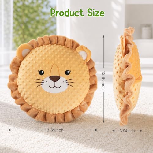 Image of Bmag 13.39 inchx12.6 inch Lion Sensory Vibrating Pillow for Kids and Adults