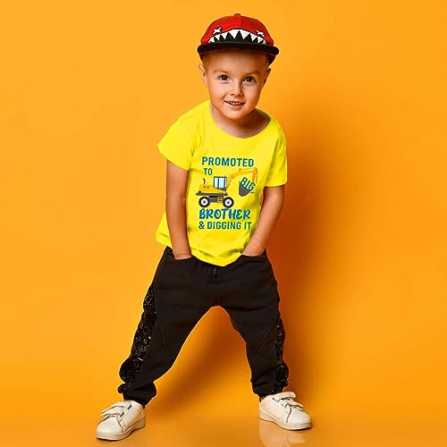 Image of Big Brother T Shirts for Boys Promoted Announcement 100% Cotton Round Neck(bigbro-Construction)