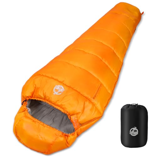 Northroad Mummy Sleeping Bag 14-59 ℉, 3 Season Warm & Cool Weather, Winter Spring Fall Lightweight Waterproof Washable Sleeping Bag for Camping Hiking Travel Hunting