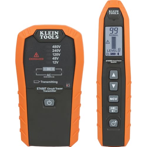 Klein Tools ET450 Advanced Circuit Breaker Finder and Wire Tracer Kit for Energized and Non-Energized Breakers, Fuses, and Wires