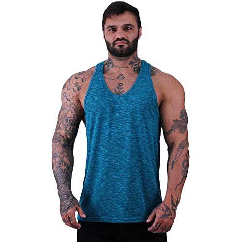 Kit 3 Regata Cavada Masculina MXD Conceito Academia Musculação Treino Gym Sem Estampas Lisas (G, Opç