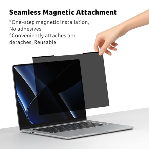 Acer [2 Pack Laptop Privacy Screen for MacBook Air 13 Inch (2022-2025 M1,M2,M3,M4), Eye Protection Anti Spy/Glare Blue Light Computer Monitor Privacy Filter, Dual-sided Magnetic & Removable — view 3