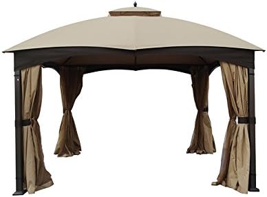 APEX GARDEN Replacement Canopy Top for Allen + roth 10-ft x 12-ft Gazebo # TPGAZ17-002 (Color: Brown)