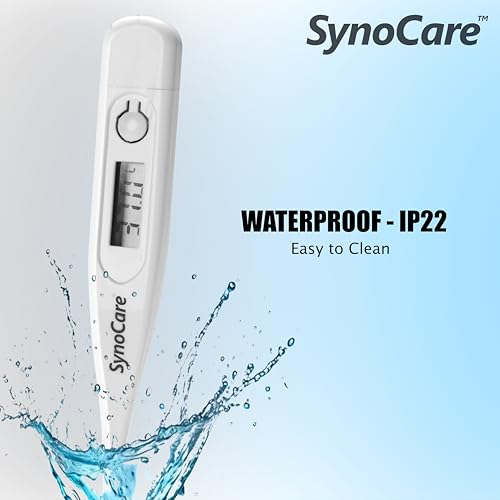 Image of Digital Thermometer With Quick Measurement of Oral, Underarm Temperature in Celsius & Fahrenheit, Water Resistant for Easy Cleaning