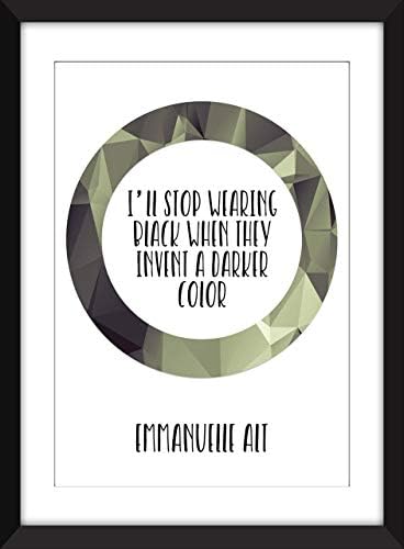 Emmanuelle Alt (Vogue) I’ll Stop Wearing Black Quote – Unframed Print