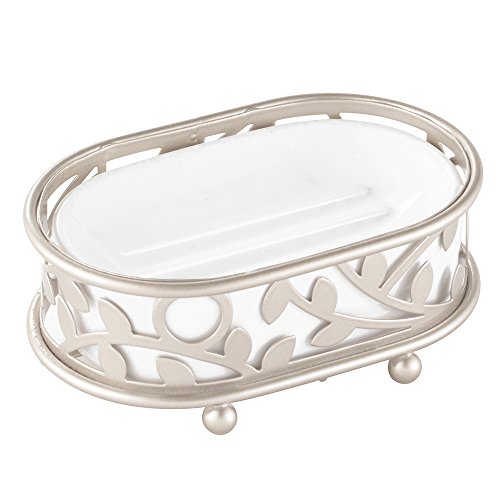 Preisvergleich Produktbild iDesign 86445EU Vine Seifenschale, weiß / satiniert