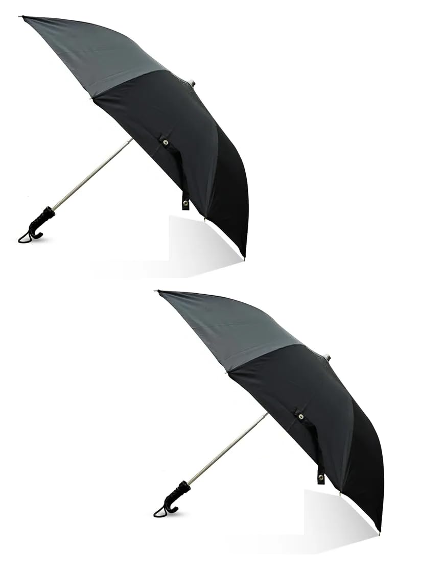 COMBO OFFER Black color Umbrellas for rain and sunshine, Strong and windproof is suitable for men, women, boys, girls, and kids. Manual Unfold, two fold black umbrellas.-image-48
