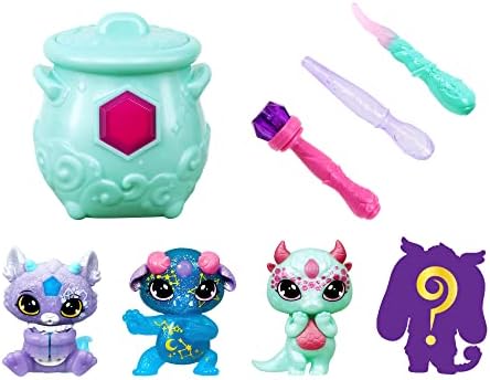 Magic Mixies Mixlings Shimmer Magic Mega 4 Pack, Magic Wand Reveals Magic Power, Powers Unleashed Series, for Kids Aged 5 and Up, Multicolor (14692)