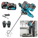 Regolazione a 6 velocità: questo agitatore portatile multiuso per calcestruzzo offre 6 velocità regolabili, consentendo di selezionare la velocità più adatta per diverse esigenze di miscelazione. Che si tratti di miscelare polvere di stucco più leggero o calcestruzzo viscoso, garantisce una miscelazione uniforme e raggiunge risultati ottimali.