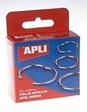 Tamaño arandela: Ø 25 mm APLI 452 - Caja con 20 anillas metálicas (25 mm)