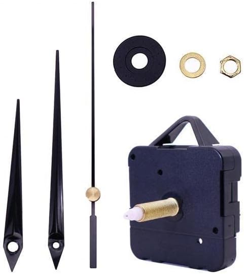 6xQuartz Wall Clock Movement Black Hands Mechanism Replacement Repair Kit