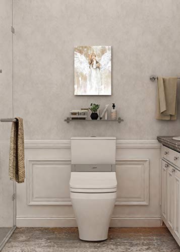 Sumgar Dog With Angel Canvas Wall Art Abstract White Prints Animal Artwork Golden Retriever Lover For Bedroom Living Room Bathroom, 12 X 16 In #TOP4