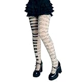 SQYZRZ Y2K Scene Womens Whimsy Twee Piano Tights Funky Patterned Stockings Emo Goth Whimsy Clothes Y2k Aesthetic
