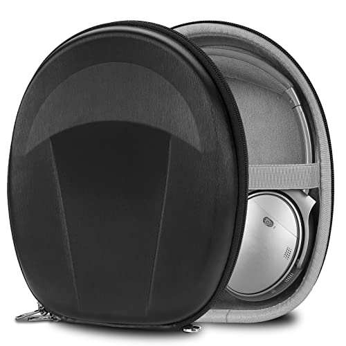 Geekria ケース 互換性 Shield ヘッドホンケース ハードケース 旅行用 ハードシェルケース ボーズ Bose QuietComfort QC35, QC25, QC3, QC2, QC15, QuietComfort SE, AE 2i に対応 収納ポーチ付属 (ブラック)