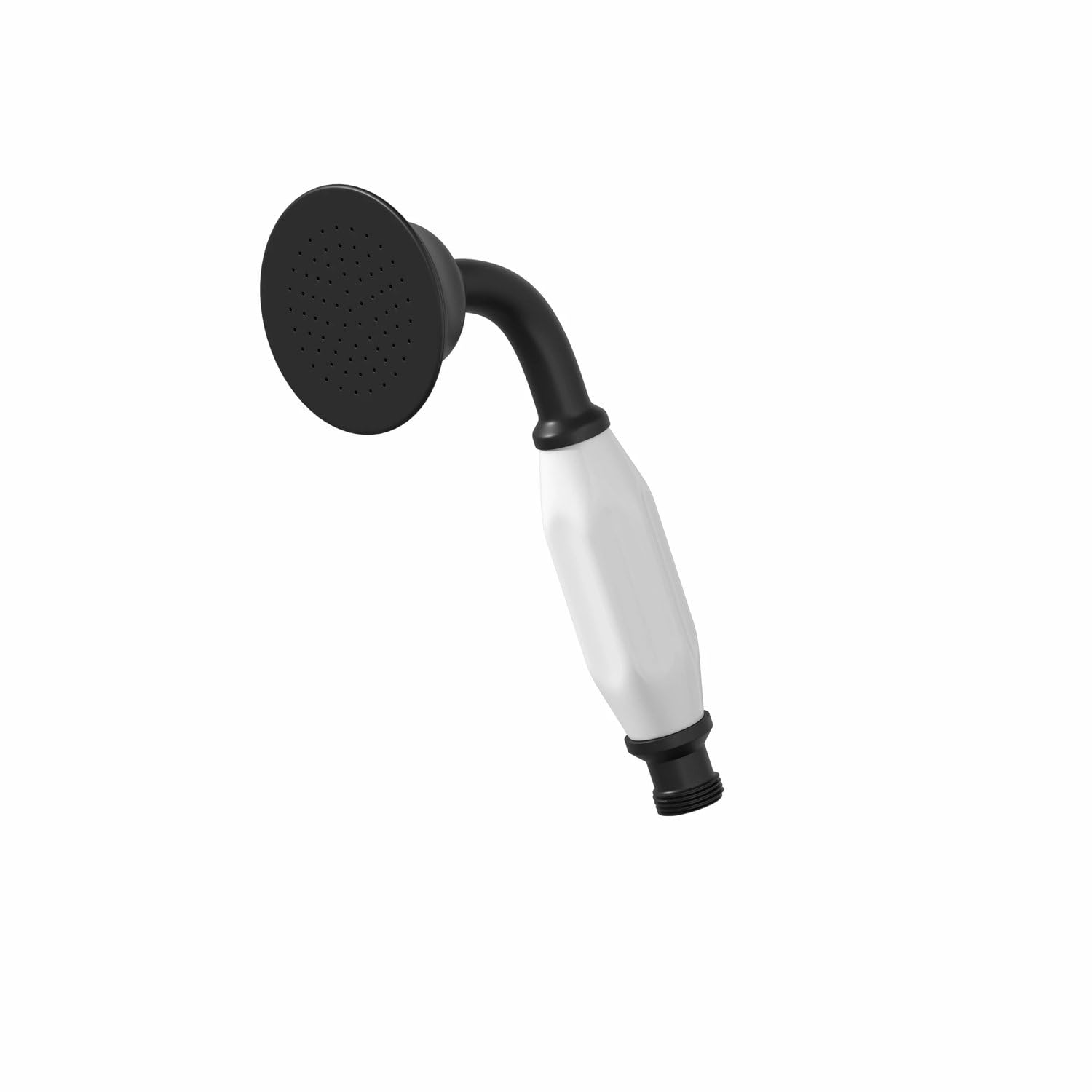 Park Lane Black Park Lane® Universal Bath Shower Handheld Round Handset Head 70Mm Single Spray Function Traditional Bathroom Handsets For Showers, Matt