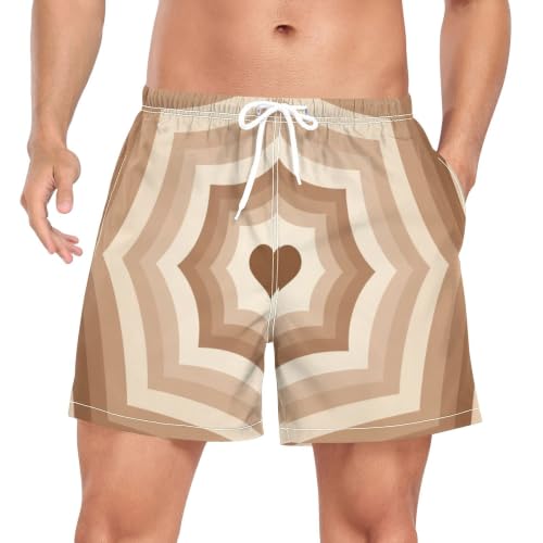 Traje de baño para hombre marrón Y2K ideal para playa y piscina