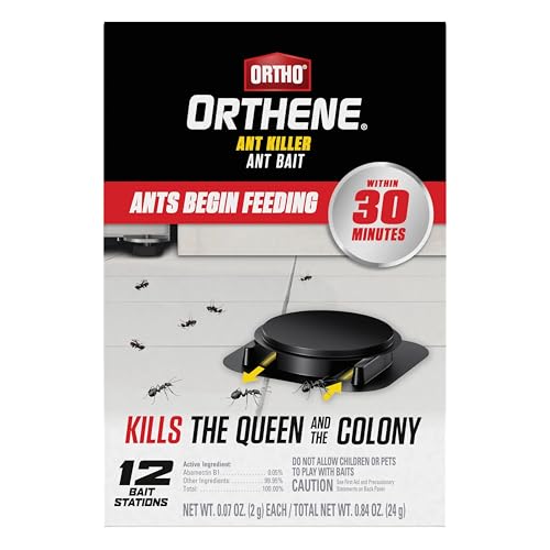 Ortho Orthene Ant Killer Ant Bait, Indoor Ant Killer, Kills The Queen and The Colony, 12 Stations