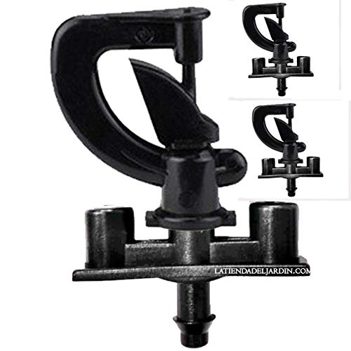 Suinga Pack 100 Microaspersor de Riego Bailarina Invertida Circular 360º, Radio 2 a 2,5 m | Aspersor de riego para Agricultura y Jardineria