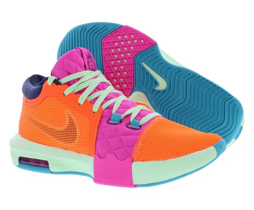 Nike LeBron Witness VIII Men's Basketball Trainers in Total Orange Thunder Blue by Nike