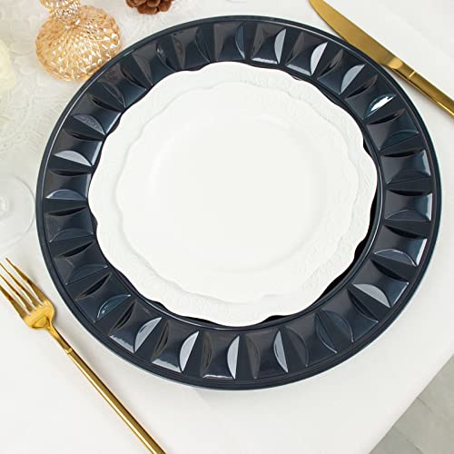 6 Platos Desechables Redondos Azul Marino 13" miniatura 6