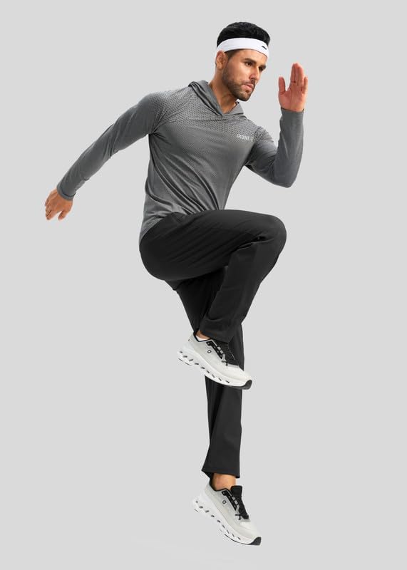 Pudolla Men's Athletic Pants with Zipper Pockets Stretch Workout Sweatpants Lightweight Running Joggers for Men - Image 6