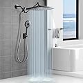 Jafeton 12.2" Premium Rainfall Shower Head with Handheld Combo, High Pressure Large Rain Overhead Showerhead | 4 Water Spray Handheld Modes | Adjustable Dual Showerheads | Anti-Clog Nozzles | Air-in