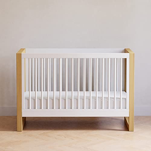 Namesake Nantucket 3-In-1 Convertible Crib With Toddler Bed Conversion Kit In Warm White And Honey, Greenguard Gold Certified (M23301Rwhy) #TOP2